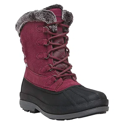 Propét Women's Lumi Tall Lace Booties In Berry In Pink