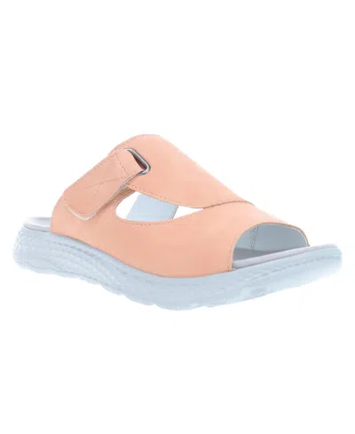 Propét Women's Travelactiv Sedona Slide Sandals In Apricot