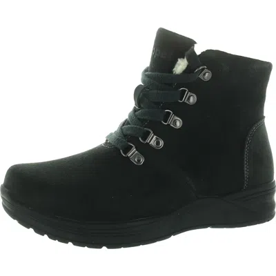 Propét Womens Lined Leather Winter & Snow Boots In Black