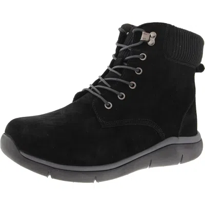 Propét Womens Suede Comfort Inole Ankle Boots In Black