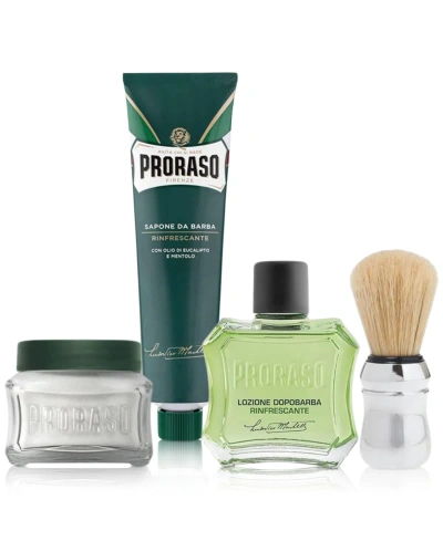 Proraso 4-pc. Shave Essentials Set With Refresh Formula For All Skin & Beard Types, Created For Macy's In No Color