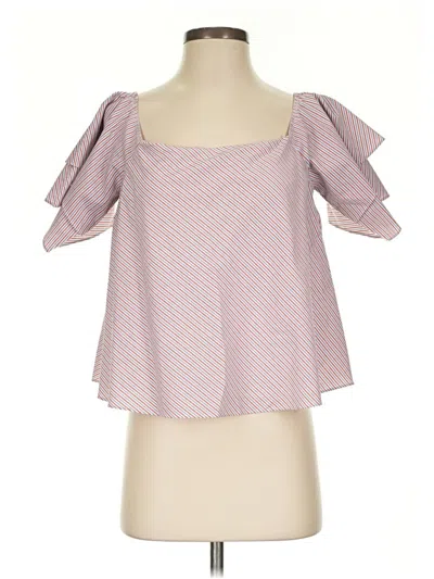 Pre-owned Prose & Poetry Short Sleeve Blouse In Pink