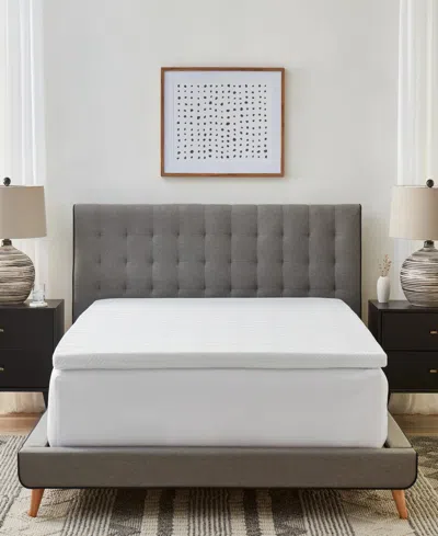Prosleep 2" Gel-infused Memory Foam Mattress Topper With Circular-knit Cover, Twin In White