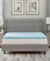Prosleep 2" Gel-infused Zoned Convoluted Memory Foam Mattress Topper, Full In White