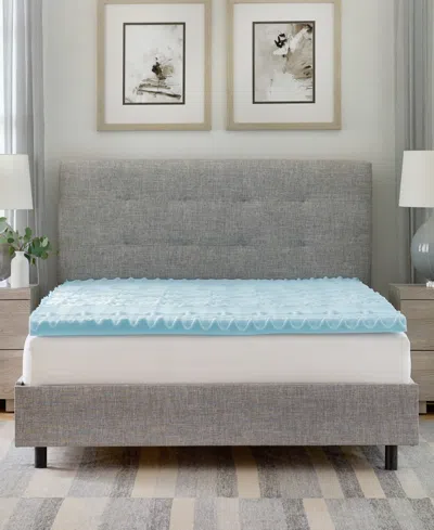 Prosleep 2" Gel-infused Zoned Convoluted Memory Foam Mattress Topper, Twin In White
