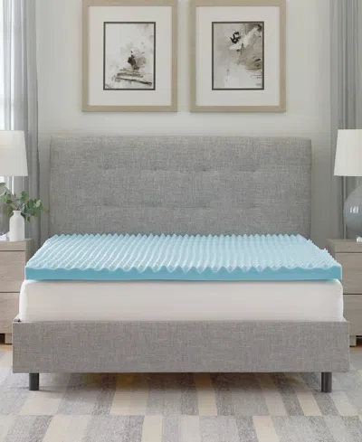 Prosleep 2.5" Gel-infused Convoluted Memory Foam Mattress Topper, California King In White