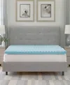 Prosleep 2.5" Gel-infused Convoluted Memory Foam Mattress Topper, Twin Xl In White
