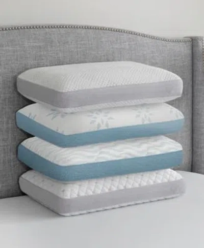 Prosleep Beautifully Cool Supreme Cooling Comfort Gusseted Memory Foam Pillow Created For Macys In Blue Wave