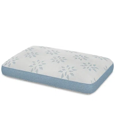 Prosleep Beautifully Cool Supreme Cooling Comfort Gusseted Memory Foam Pillow, Standard/queen, Exclusively At In Blue Snowflake