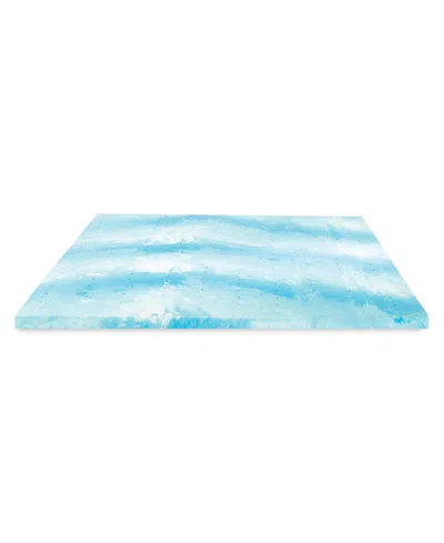 Prosleep Closeout!  Cooling Gel Swirl 3" Memory Foam Mattress Topper, Twin Xl In White,blue