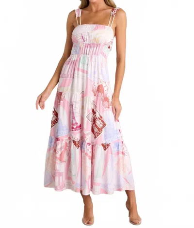 Prosperina Adair Midi Dress In Passport Pink