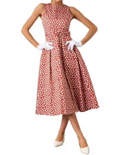 Prosperina Ava Midi Dress In Spot On Print In Multi