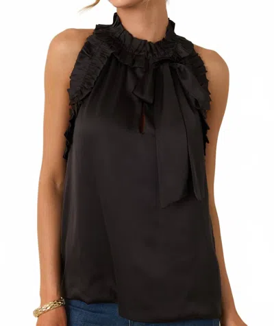 Prosperina Bellamy Ruffle Top In Black