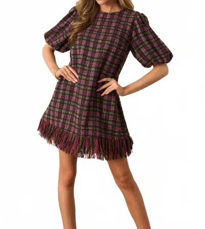 Prosperina Cecelia Mini Dress In Wild Heiress In Red