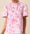 Prosperina Dianthus Floral Top In Pink In Pink