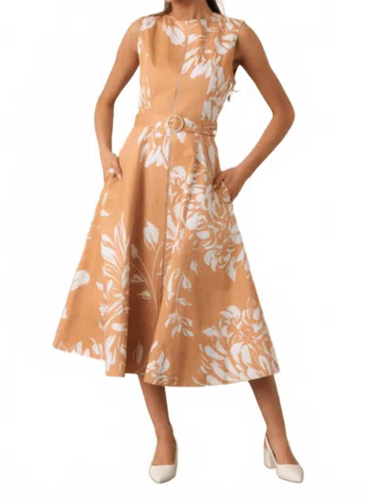 Prosperina Eliana Reversible Midi Dress In Mums The Word In Brown