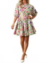 Prosperina Fallon Swing Dress In Secret Garden In Multi