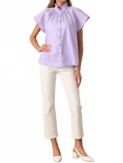 Prosperina Florence Cotton Top In Lilac In Purple