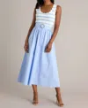 Prosperina Greer Midi Dress In Blue Belle Stripe In Multi