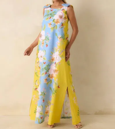 Prosperina Lucie Maxi Dress In Berry Social In Blue