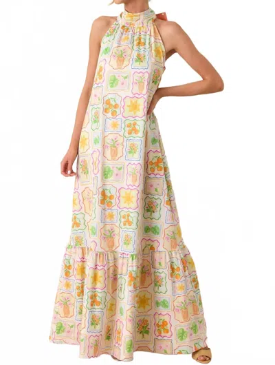 Prosperina Rebecca Reversible Maxi Dress In Multi
