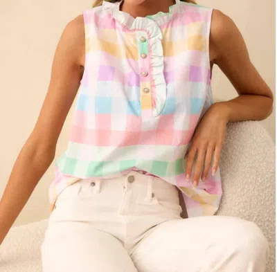 Prosperina Soiree Tennysonn Sleeveless Top In Pink In Multi