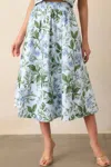 Prosperina Thena Midi Skirt In Blue