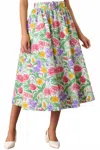 Prosperina Thena Midi Skirt In Garden Party In Multi