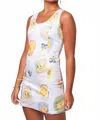 Prosperina Women's Astrid Reversible Mini Dress In Orchard Print In White