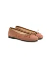Prosperine Bow-detail Suede Ballerina Shoes In 褐色