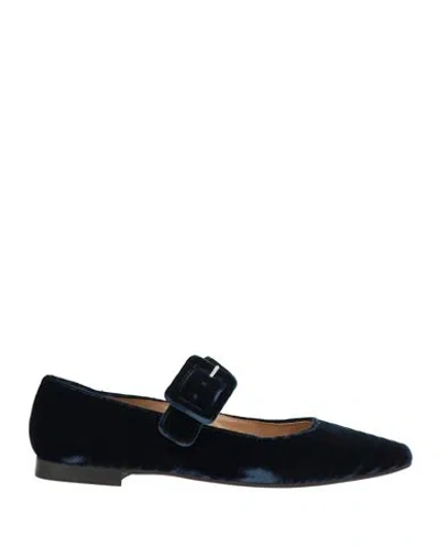 Prosperine Woman Ballet Flats Navy Size 7.5 Textile Fibers In Multi