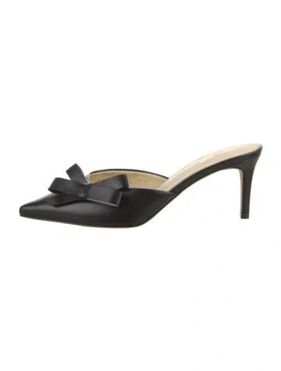 Pre-owned Prota Fiori Leather Mules In Black