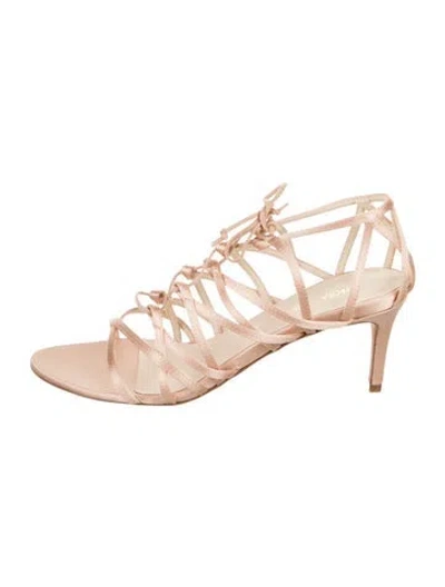 Pre-owned Prota Fiori Satin Pumps In Neutrals