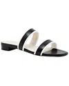 Prota Fiori Zinnia Lizard-embossed Apple Skin Flat Sandals