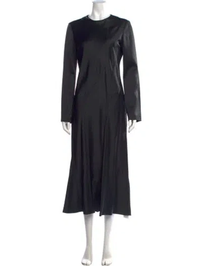 Pre-owned Protagonist Acetate Midi Length Dress In Black