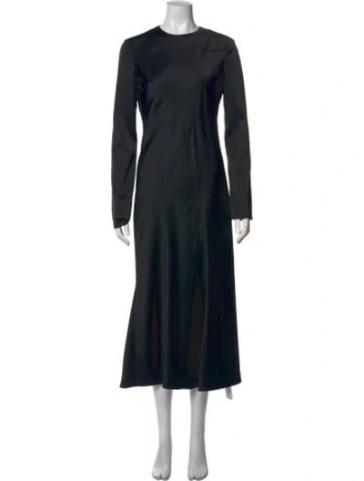 Pre-owned Protagonist Crew Neck Long Dress In Black