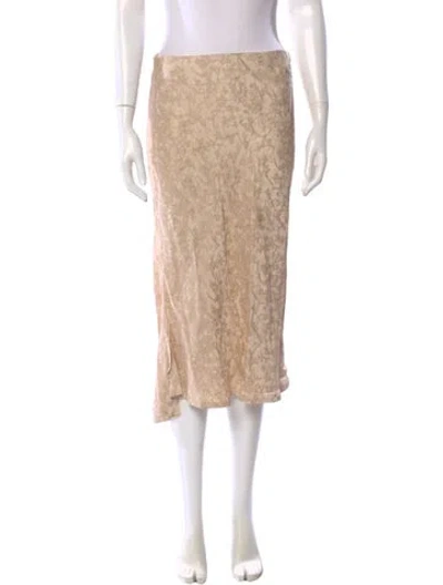 Pre-owned Protagonist Floral Print Knee-length Skirt In Neutral