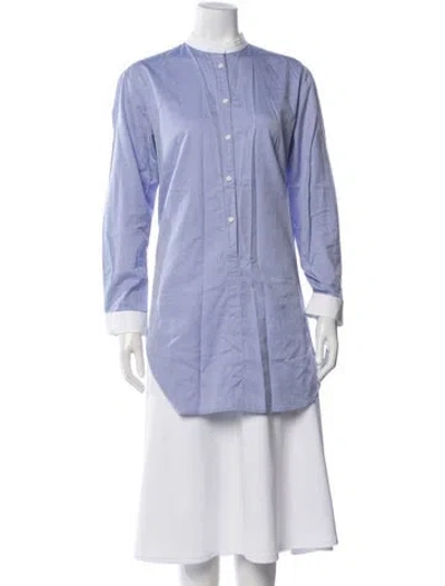 Pre-owned Protagonist Long Sleeve Button-up Top In Purple