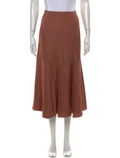 Pre-owned Protagonist Patterned Midi Length Skirt In Pink