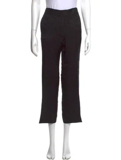 Pre-owned Protagonist Patterned Straight Leg Pants In Black