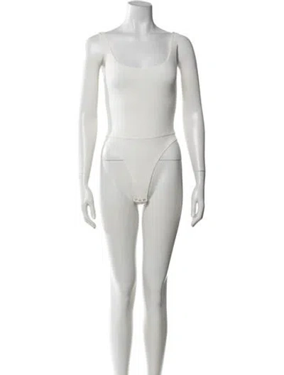 Pre-owned Protagonist Scoop Neck Sleeveless Bodysuit In Neutrals