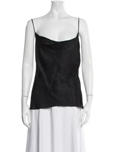 Pre-owned Protagonist Scoop Neck Sleeveless Top In Black