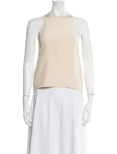 Pre-owned Protagonist Silk Halterneck Top In Neutrals