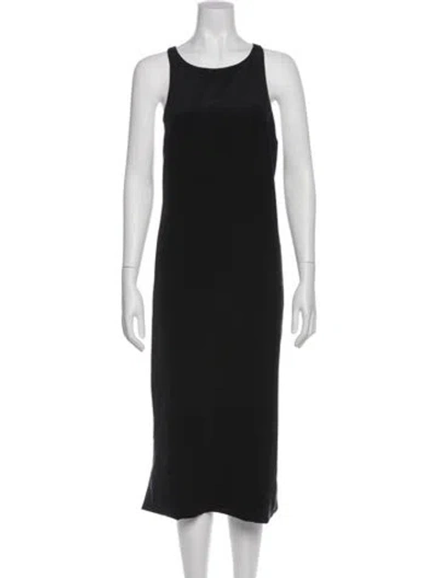 Pre-owned Protagonist Silk Long Dress In Black