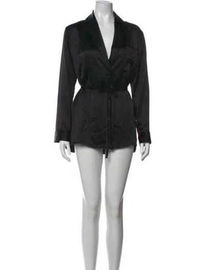 Pre-owned Protagonist Silk Mini Dress In Black