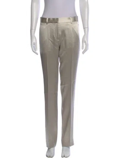Pre-owned Protagonist Silk Straight Leg Pants In Gray