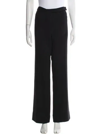 Pre-owned Protagonist Silk Wide Leg Pants In Black