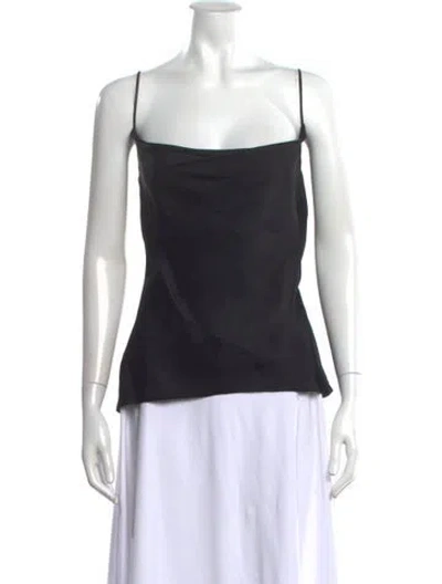 Pre-owned Protagonist Square Neckline Sleeveless Top In Black