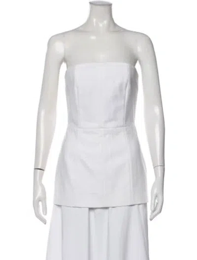 Pre-owned Protagonist Strapless Top In White