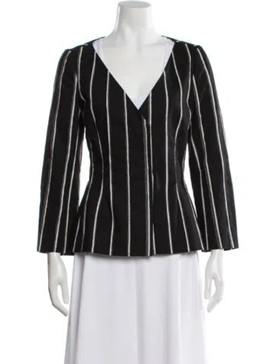 Pre-owned Protagonist Striped Blazer In Black